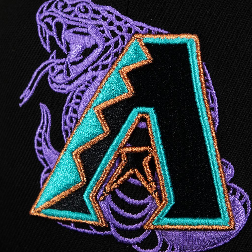MLB Arizona Diamondbacks New Era Dubbel Visie 59FIFTY Fitted Pet - Zwart