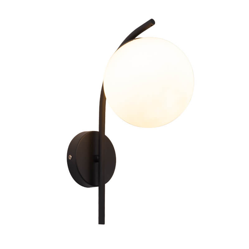 Nordische Glas-Kugel-Bogen-Wandleuchte mit 1 Licht