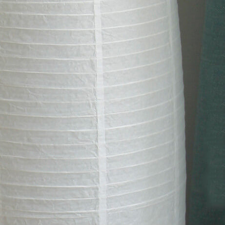 Lámpara de pie de columna de papel de arroz nórdico de 2 luces