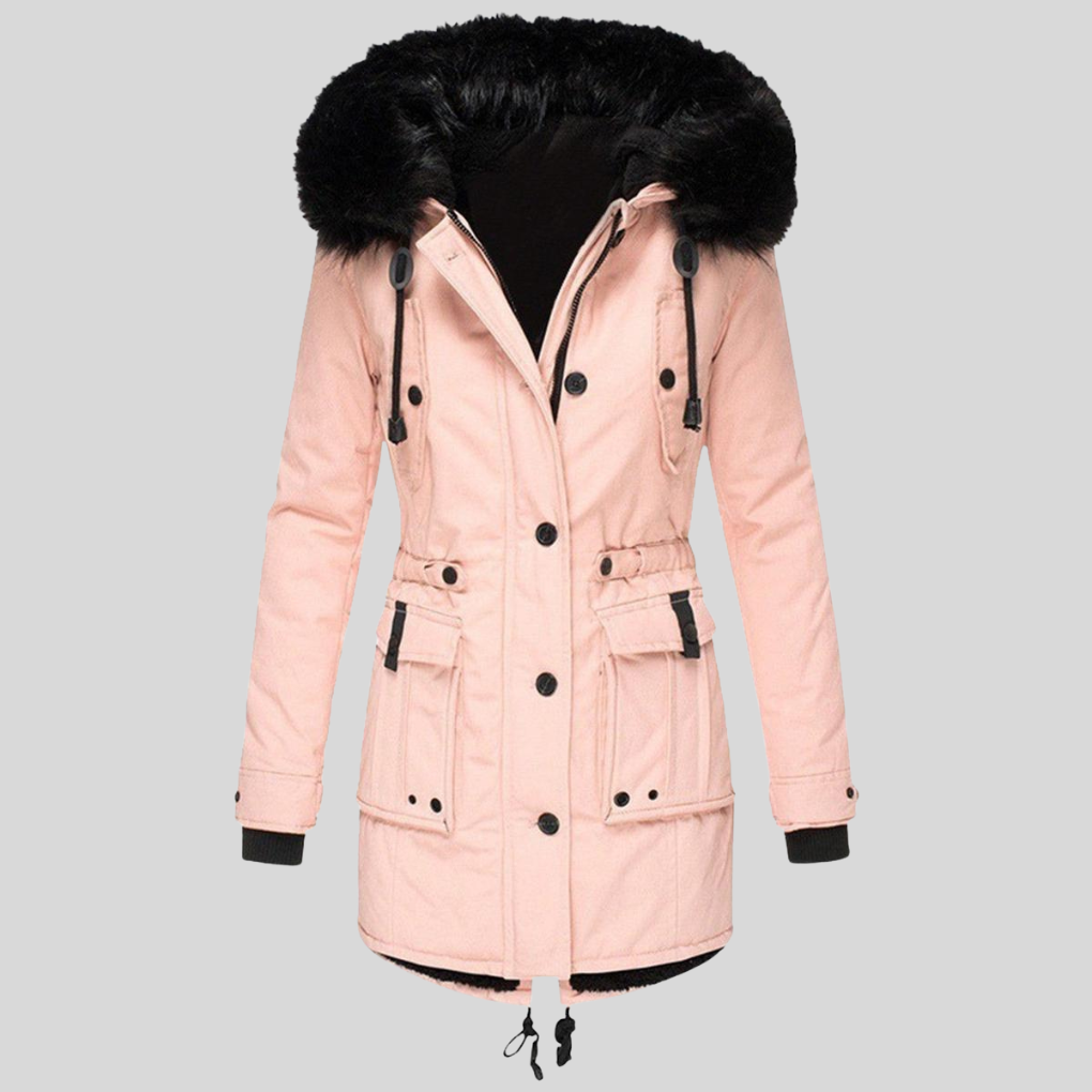 Cappotto Invernale con Cappuccio da Donna – Strato Funzionale con Tasche