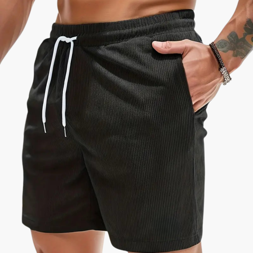 Pantalones cortos de pana para hombre – Estilo casual de verano