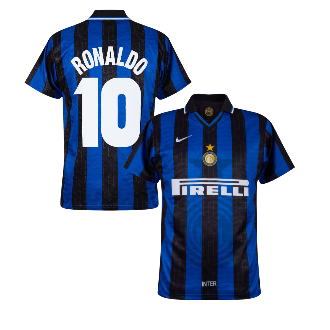 Camiseta histórica del Inter 1997/1998 + Ronaldo 10
