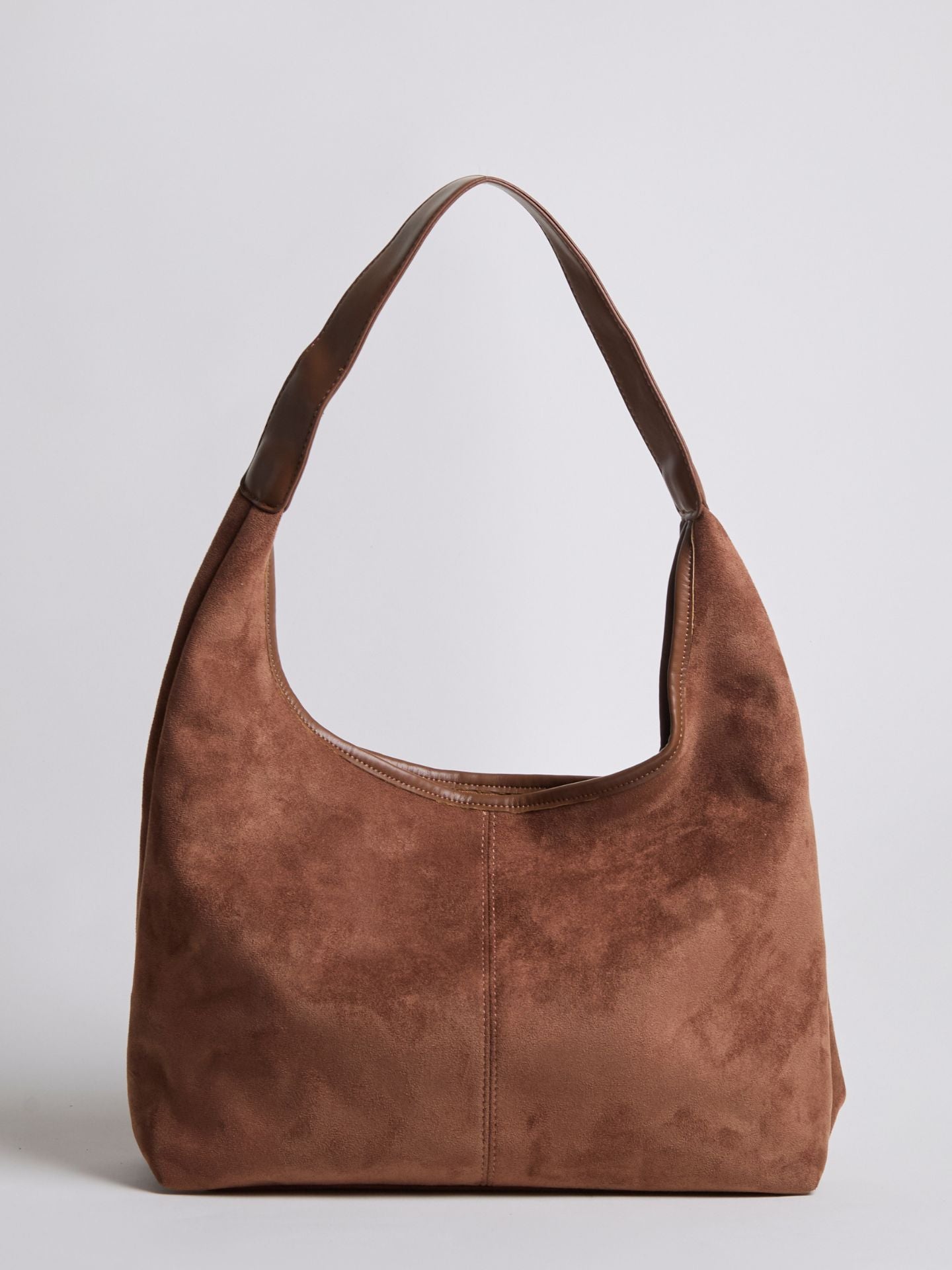 HÅNDTASKE | RUSKIND HOBO-TASKE MED MINIMALISTISK DESIGN OG ENKELT REM