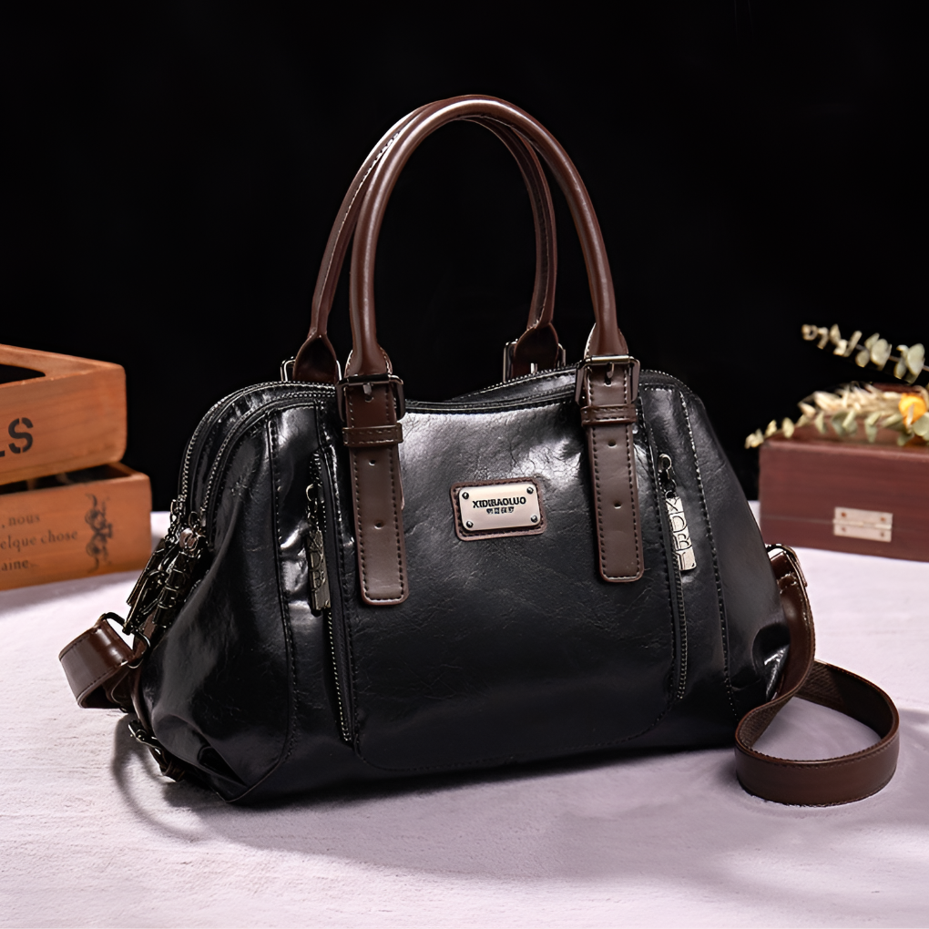 Zeitlose Lederhandtasche