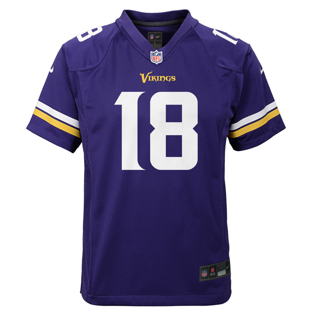 Jersey Nike local para jóvenes de Justin Jefferson de los Minnesota Vikings de la NFL