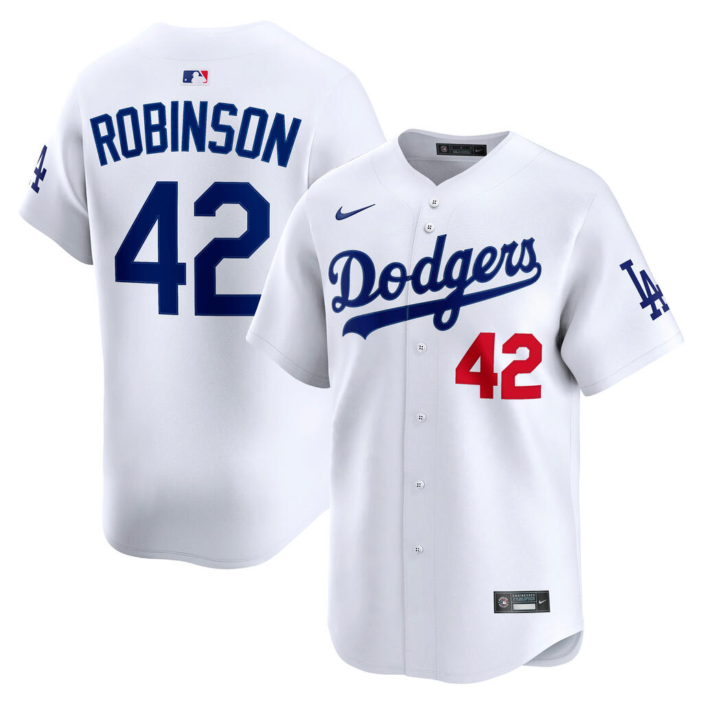 Maglia limitata Cooperstown Nike Jackie Robinson MLB Los Angeles Dodgers - Bianca
