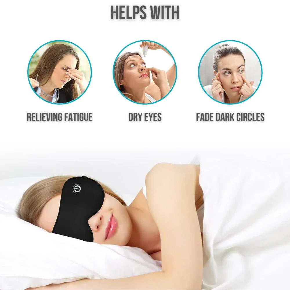 Kabellose beheizbare Augenmaske, beruhigende warme Massage für müde Augen