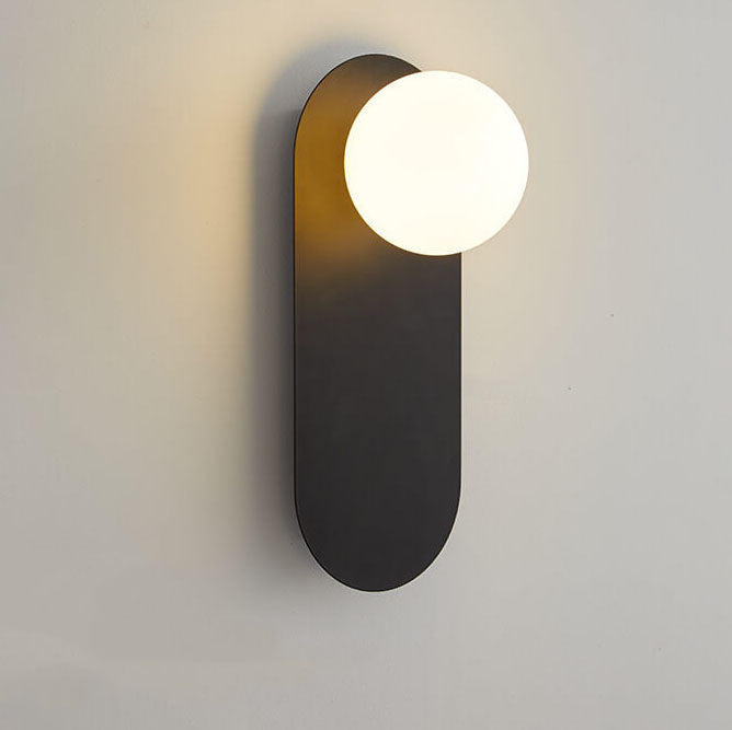 Nordische minimalistische Glas Globus Wandleuchte 1-flammig