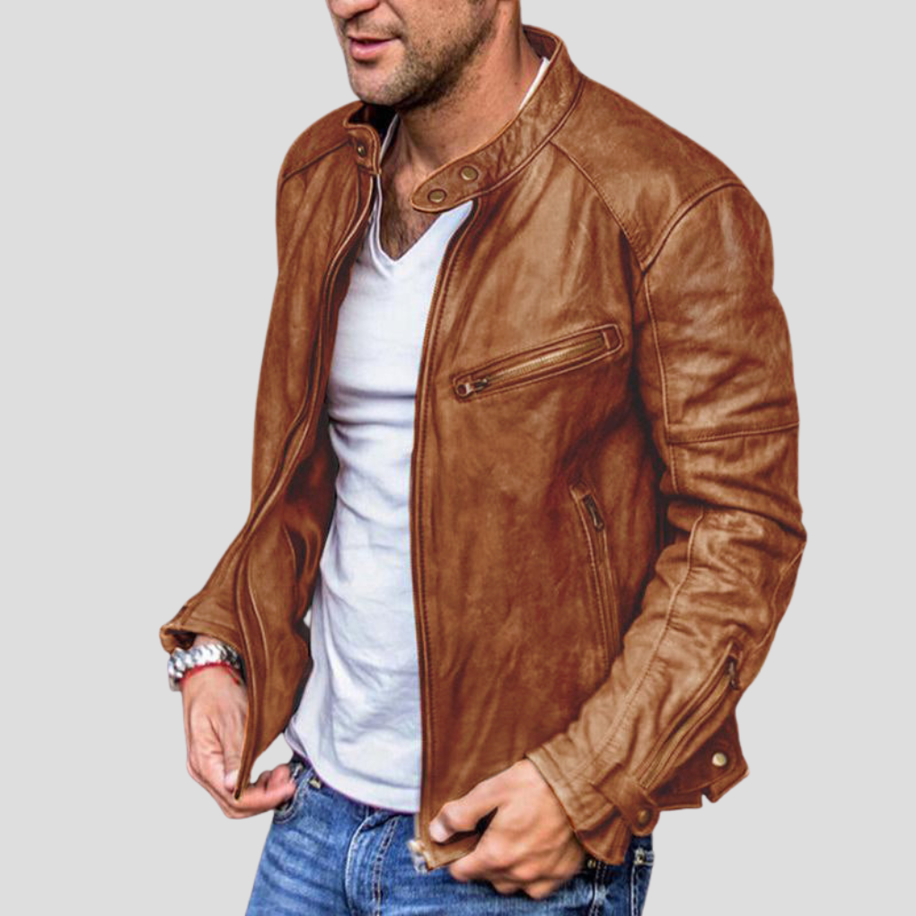 Herre jakke med ståkrave – elegant lag til hverdagsbrug