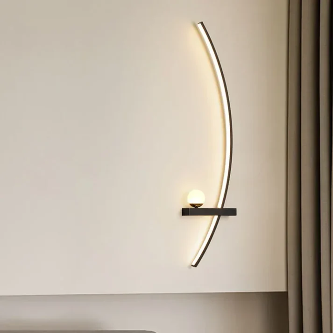 Modern Messing Boog LED Wandlamp 2-Licht