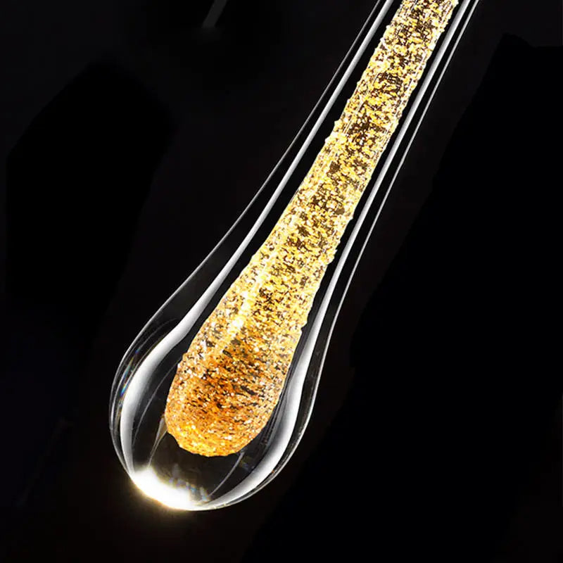 Aplique de pared LED moderno con gotas de lluvia de vidrio 1 luz