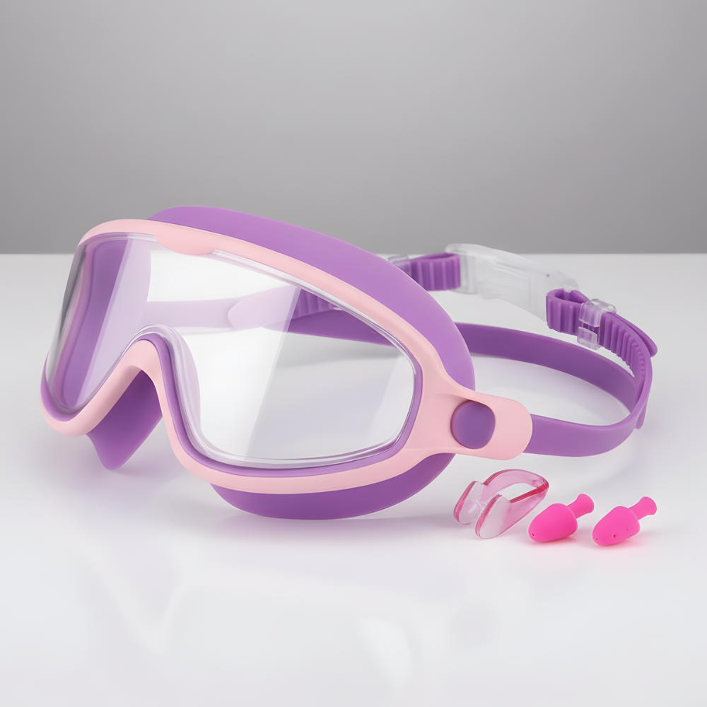 Set occhialini antiappannamento per nuoto bambini