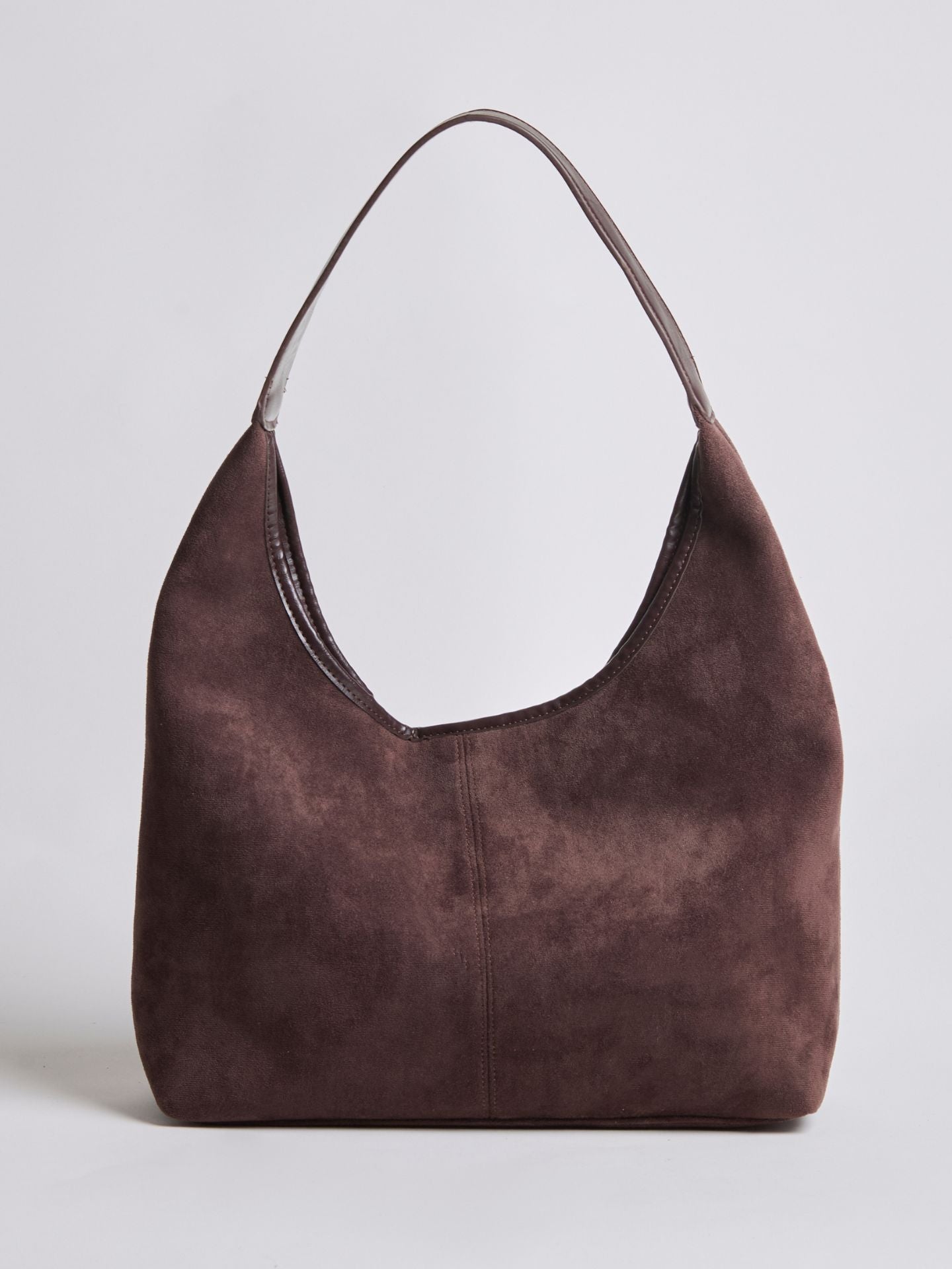 HÅNDTASKE | RUSKIND HOBO-TASKE MED MINIMALISTISK DESIGN OG ENKELT REM