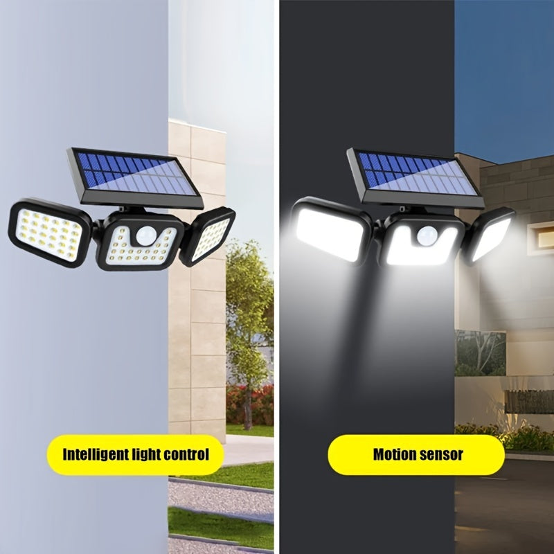 Luci Solari con Sensore di Movimento per Esterni – Fari di Sicurezza LED Impermeabili da 3000LM