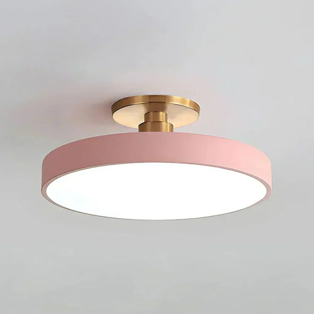 Lampada da soffitto rotonda in ottone LED moderna 1 luce