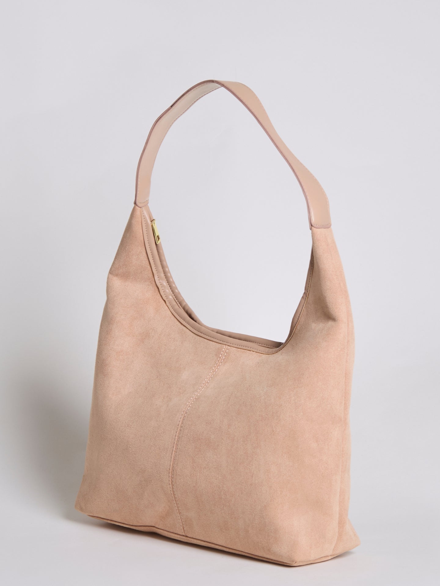 HÅNDTASKE | RUSKIND HOBO-TASKE MED MINIMALISTISK DESIGN OG ENKELT REM