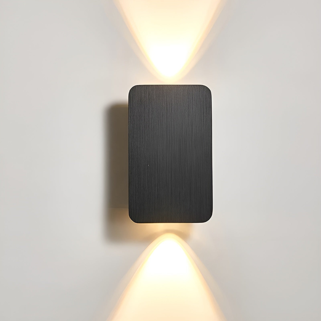 Minimalistische Glas LED-Wandleuchte 2-flammig