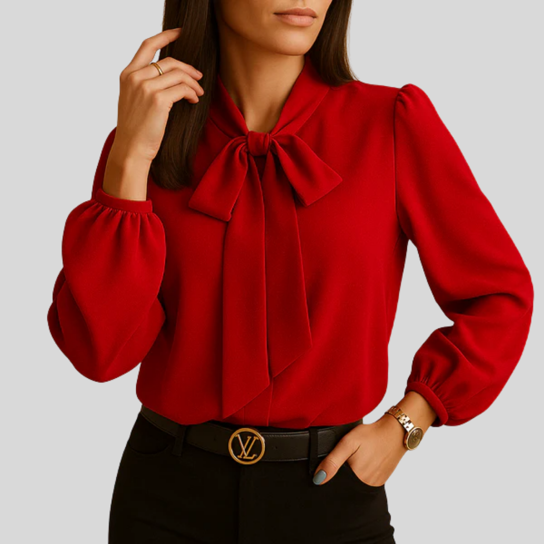 Blusa da donna con dettaglio a fiocco