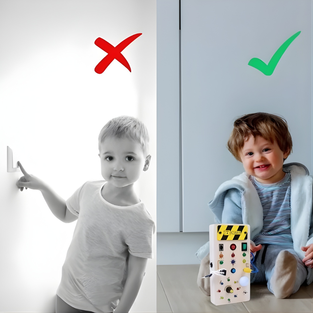 Montessori aktivitetsbræt med LED-lys