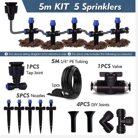 Garden Irrigation System Flexible Drippers with Flexible Sprinklers