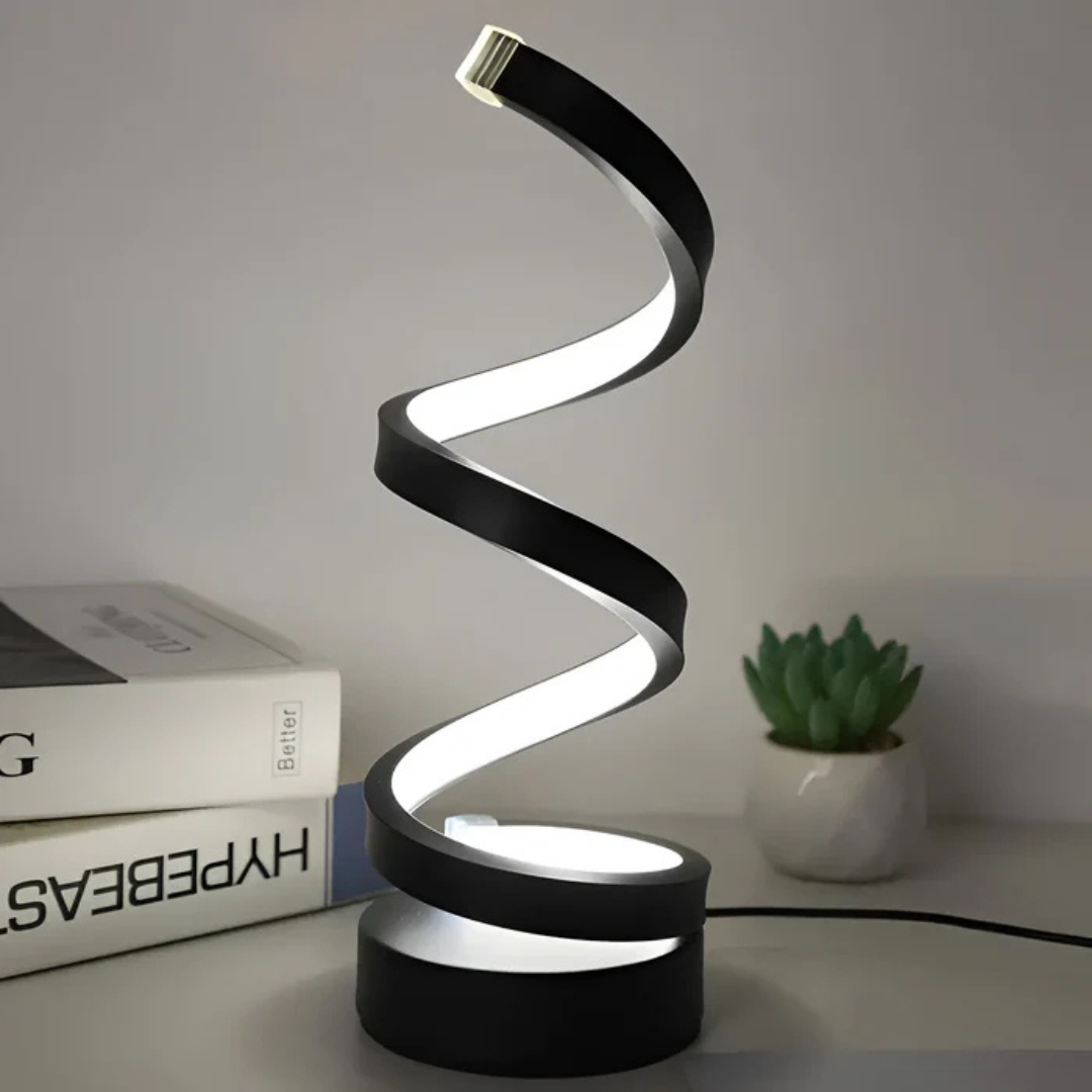 Lampada da tavolo moderna a spirale LED 1 luce