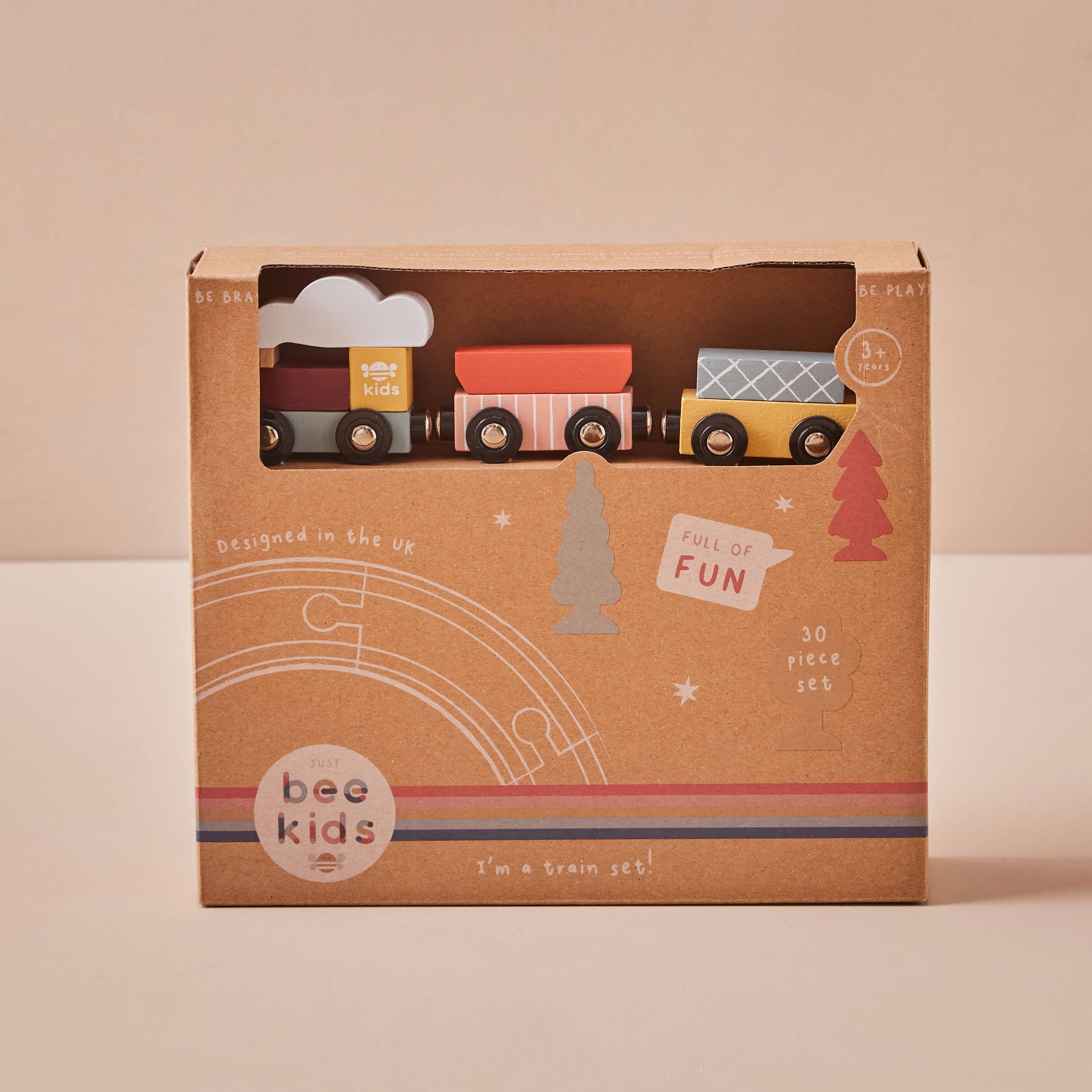 Wooden Kids Train Set