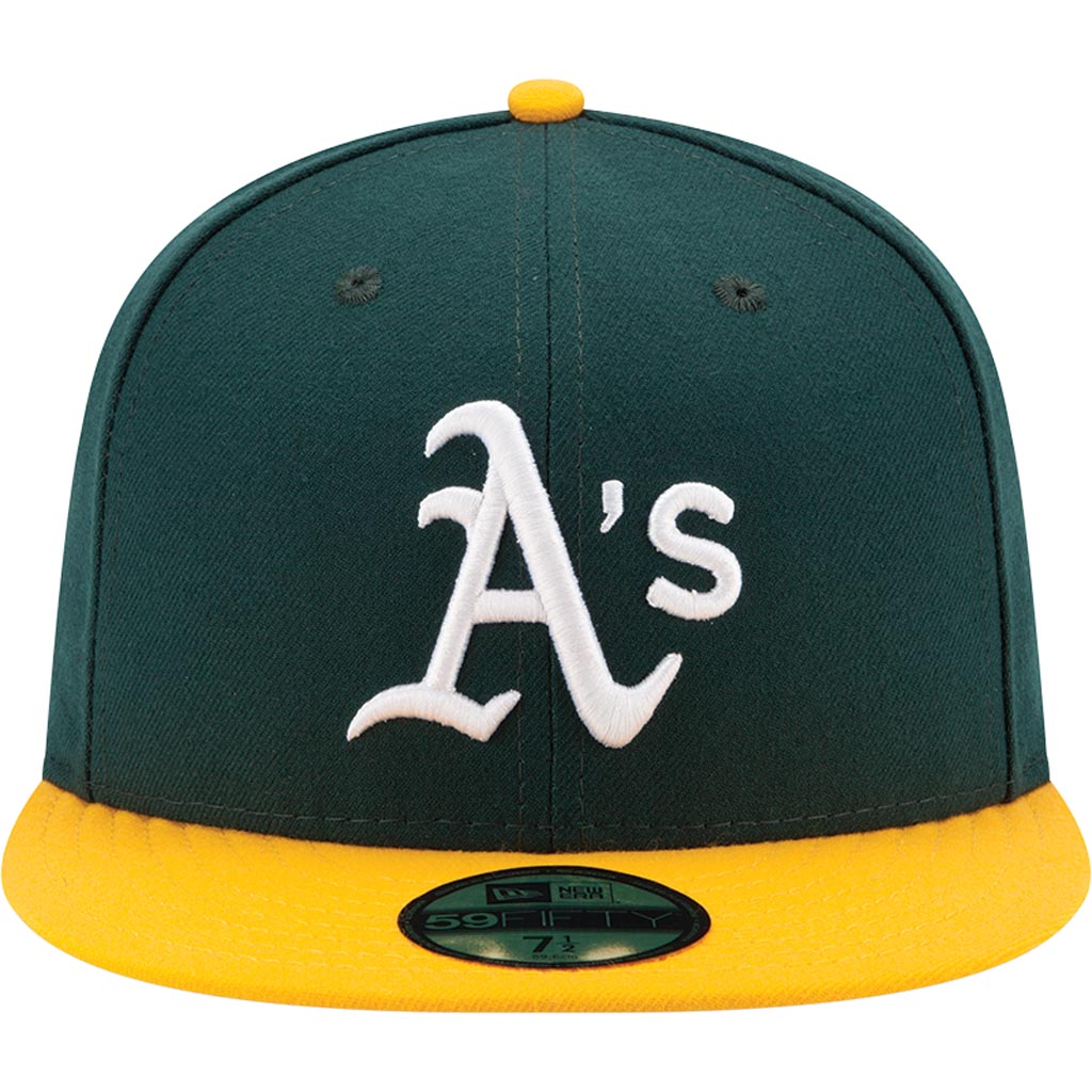 Gorra ajustada New Era Home Authentic Collection 59FIFTY para jóvenes de los Oakland Athletics de la MLB - Verde