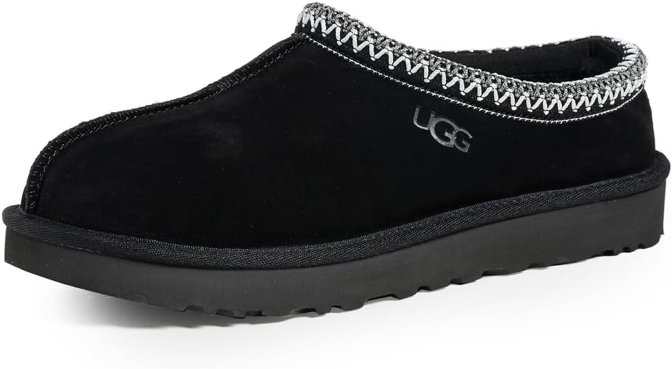 UGG Tasman II | Women's Suede Slipper | Sheepskin Insole | Shearling Lining | Braid Collar