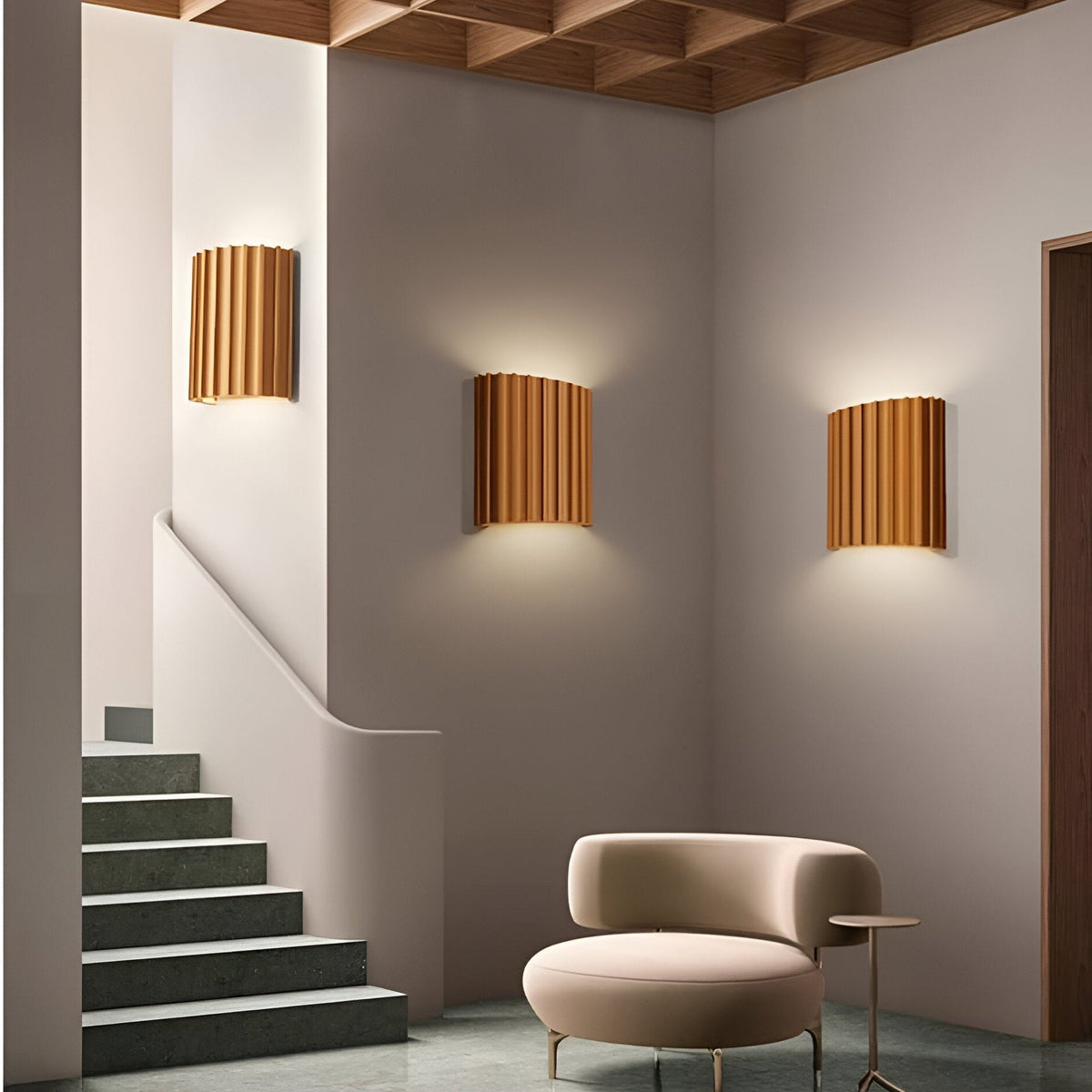 Applique da parete in resina nordica a strisce LED 1 luce