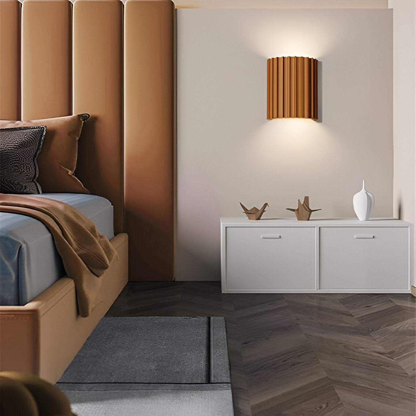 Nordic Resin Striped Wall Sconce LED 1-light