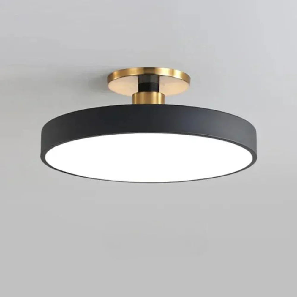 Lampada da soffitto rotonda in ottone LED moderna 1 luce