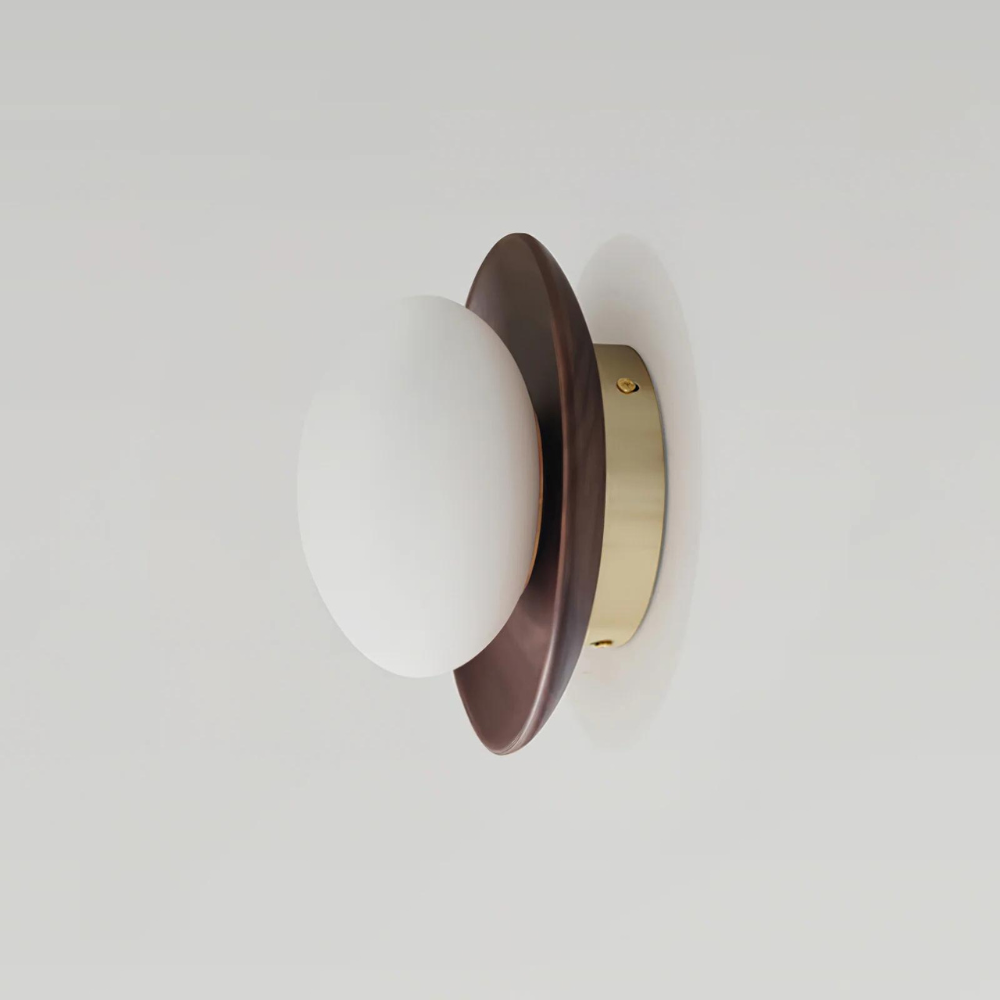 Applique da parete a globo in legno nordico LED 1 luce