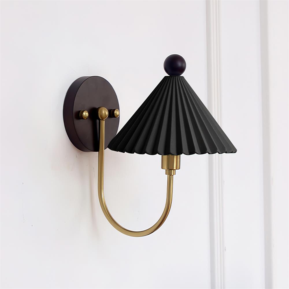 Retro nordischer Keramik Falten Wandleuchter LED 1-Flammig