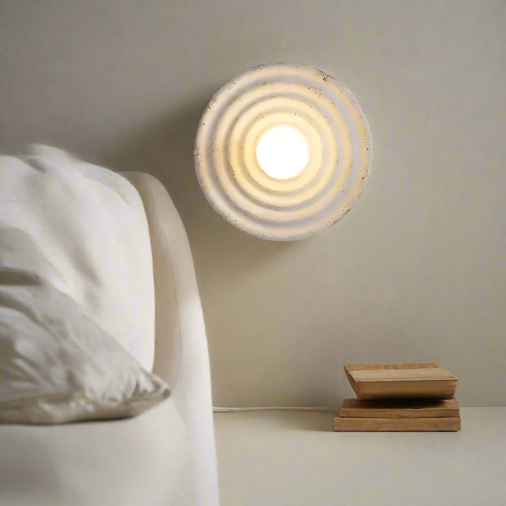Applique da parete moderno minimalista in resina circolare G4 1 luce