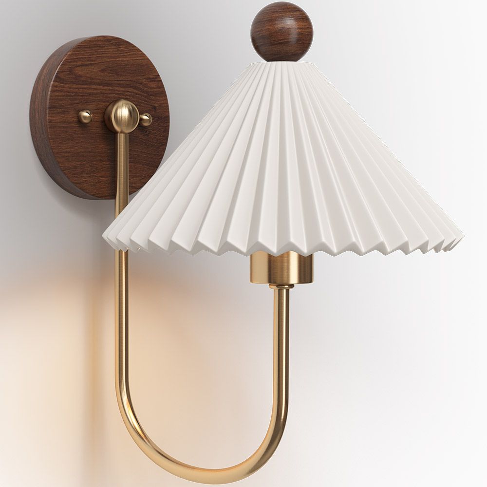 Retro nordischer Keramik Falten Wandleuchter LED 1-Flammig