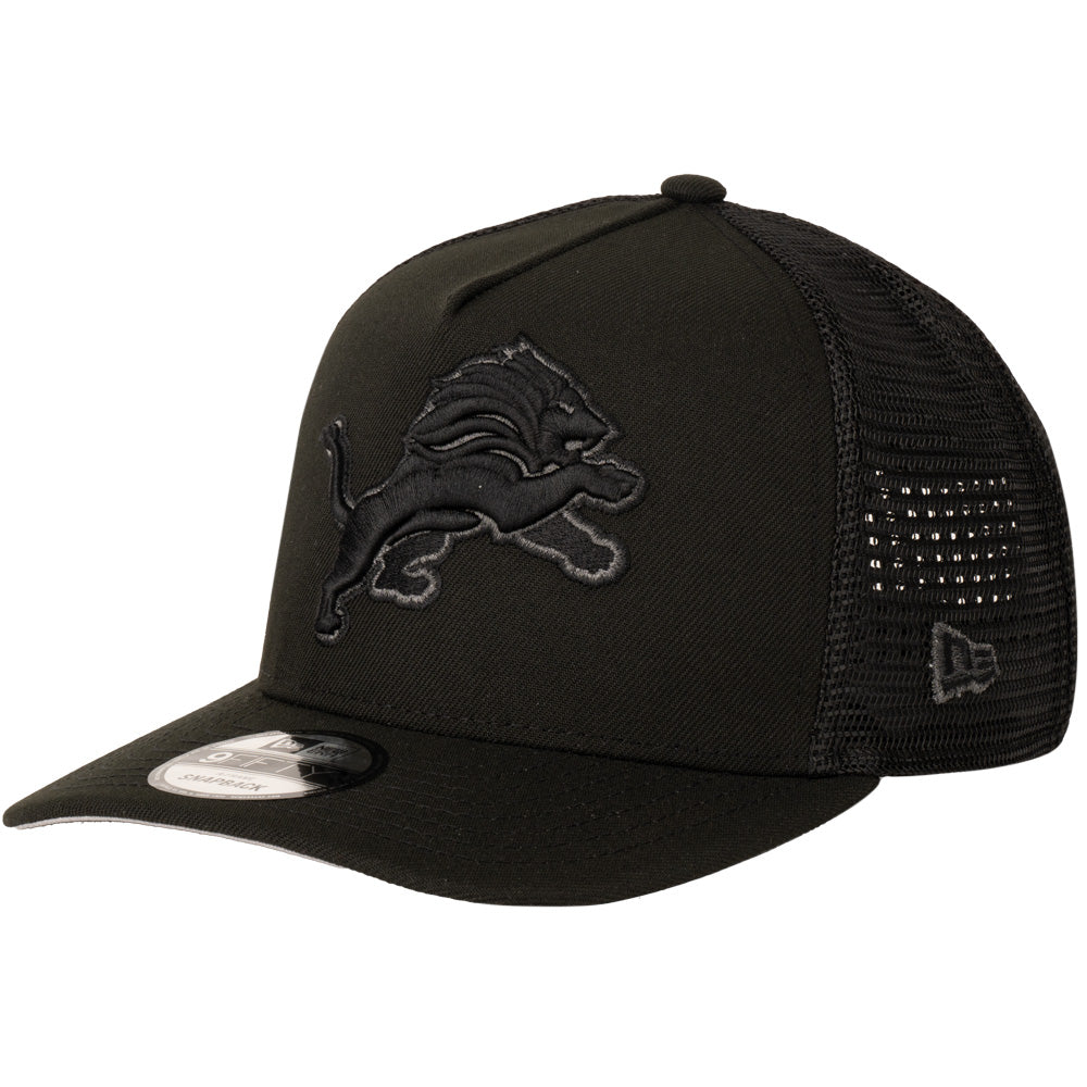 Gorra snapback camionero New Era Black Pearl A-Frame 9FIFTY de los Detroit Lions de la NFL