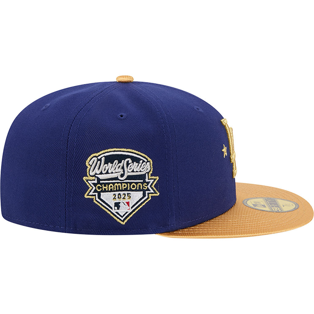 MLB Los Angeles Dodgers New Era 2026 Gold World Series Champions 59FIFTY Fitted Cap - Blau