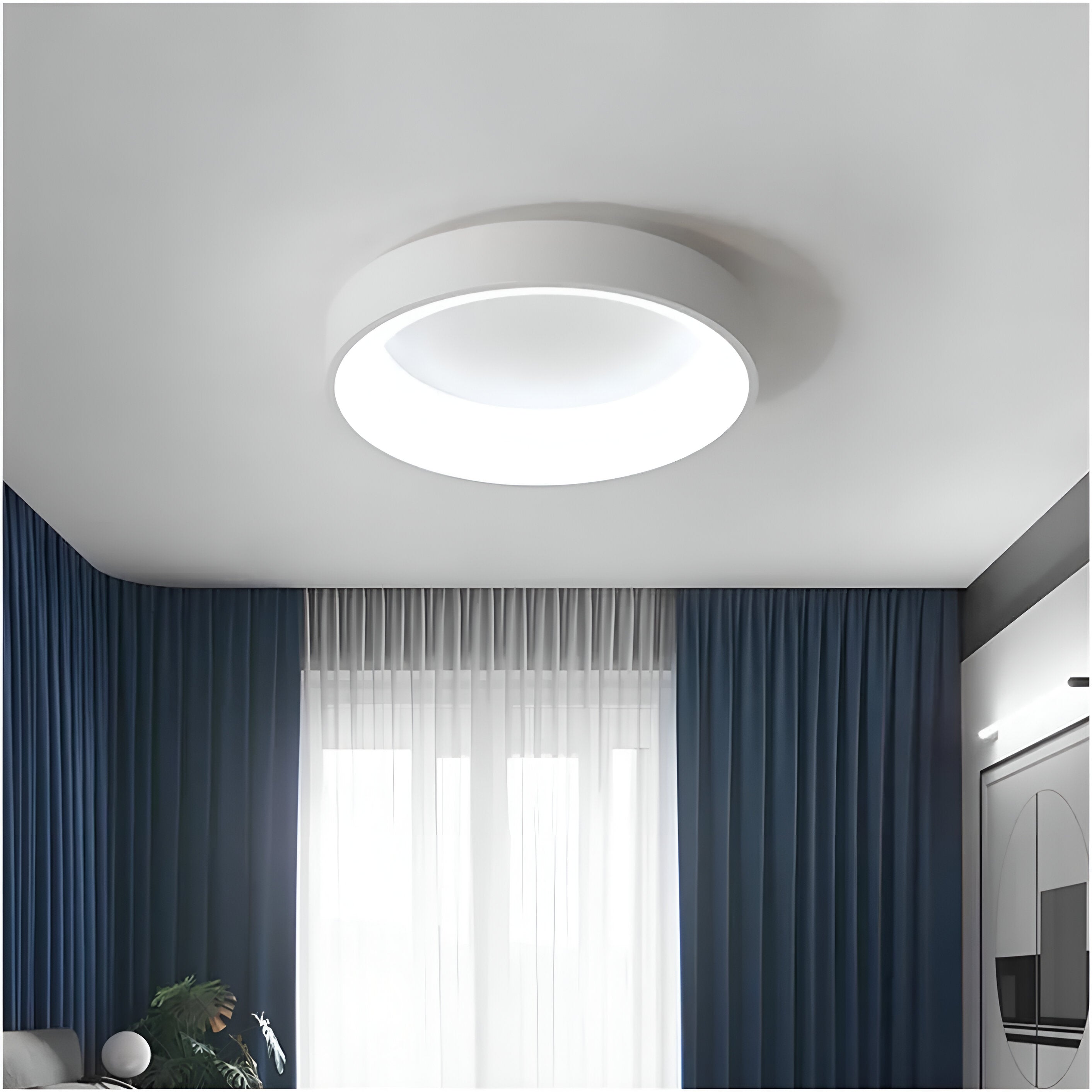 Lámpara de techo LED redonda moderna nórdica de 1 luz