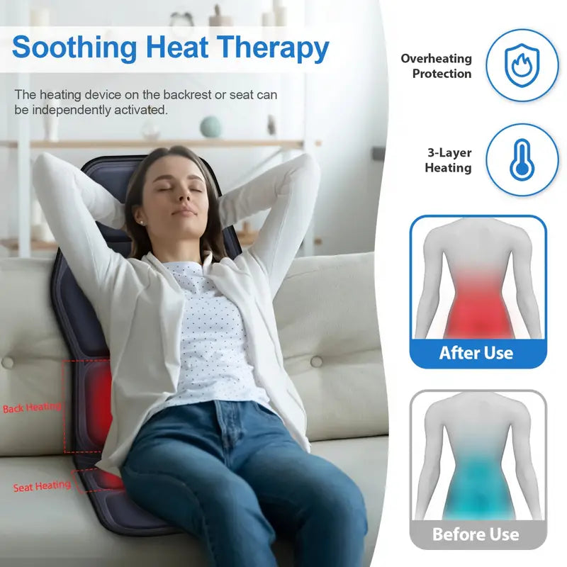 Masajeador de espalda completo con calor