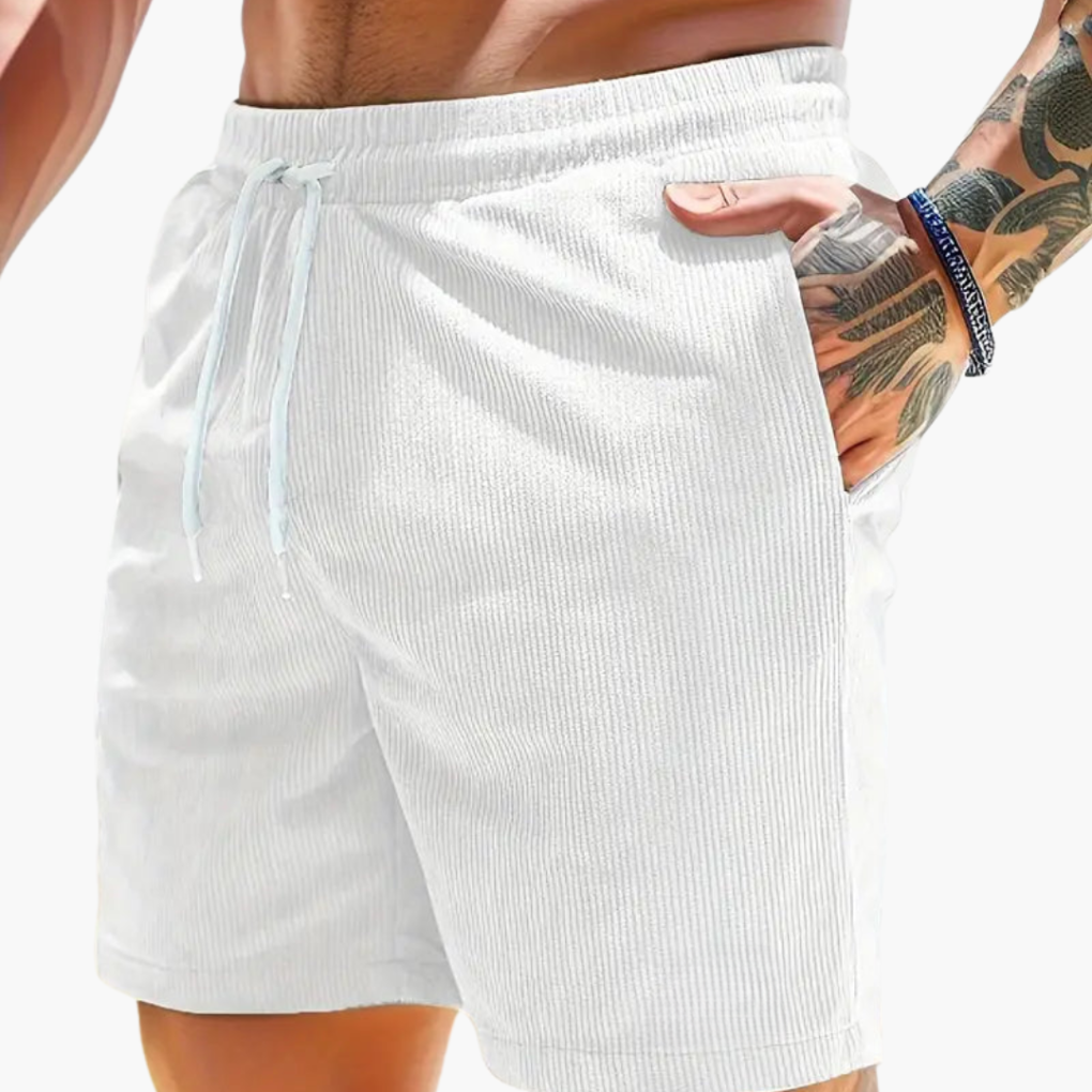 Pantalones cortos de pana para hombre – Estilo casual de verano