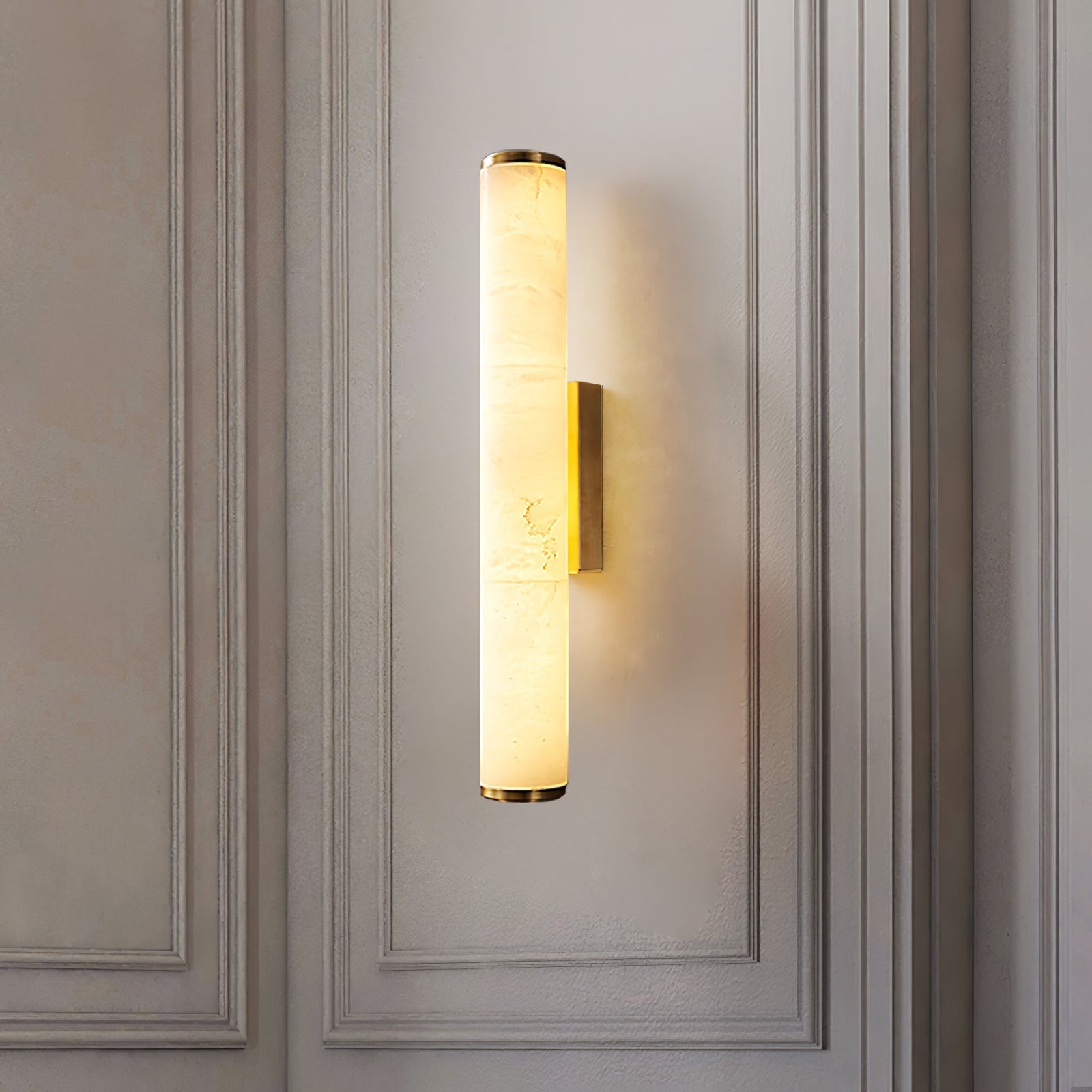 Moderner minimalistischer spanischer Marmor Kupfer Wandleuchter LED 1-Flammig