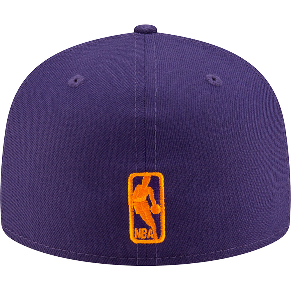 Gorra ajustada New Era 59FIFTY de los Phoenix Suns de la NBA con cabeza de gorila y contorno naranja