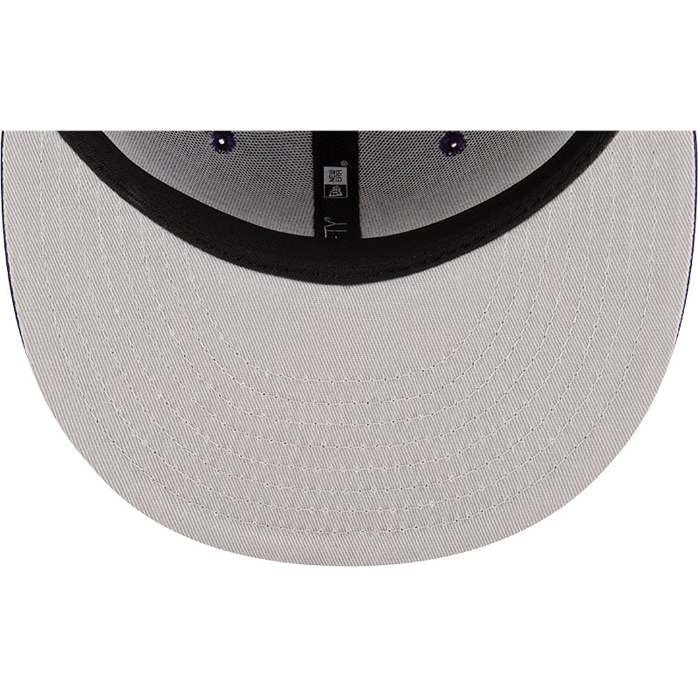 Gorra ajustada New Era 59FIFTY de los Phoenix Suns de la NBA con cabeza de gorila y contorno naranja