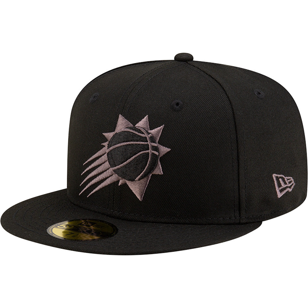 Gorra 59FIFTY New Era de los Phoenix Suns de la NBA con balón de tiro negro/grafito - Negro