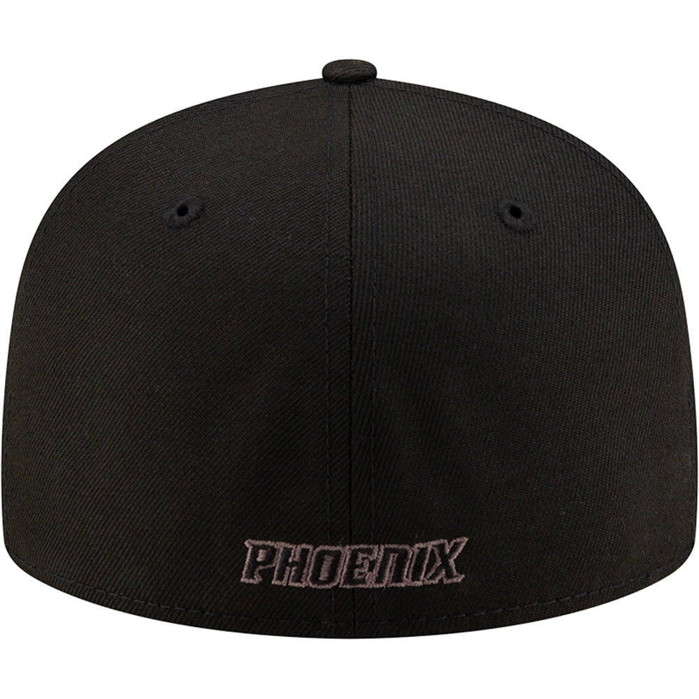 Gorra 59FIFTY New Era de los Phoenix Suns de la NBA con balón de tiro negro/grafito - Negro