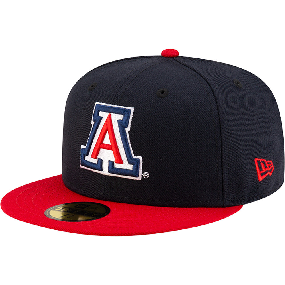 Gorra ajustada New Era Two-Tone Primary Logo 59FIFTY de los Arizona Wildcats de la NCAA
