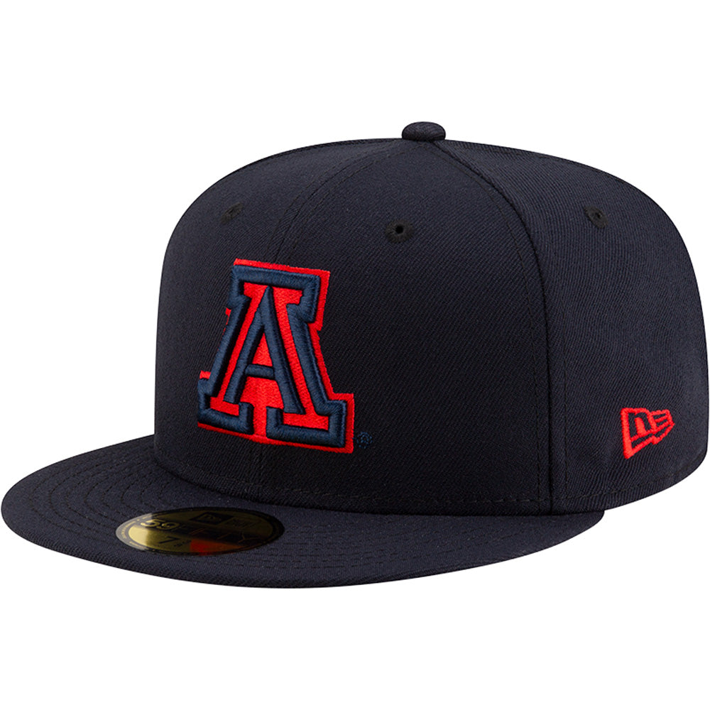 Gorra ajustada New Era Basic Tonal 59FIFTY de los Arizona Wildcats de la NCAA - Azul marino