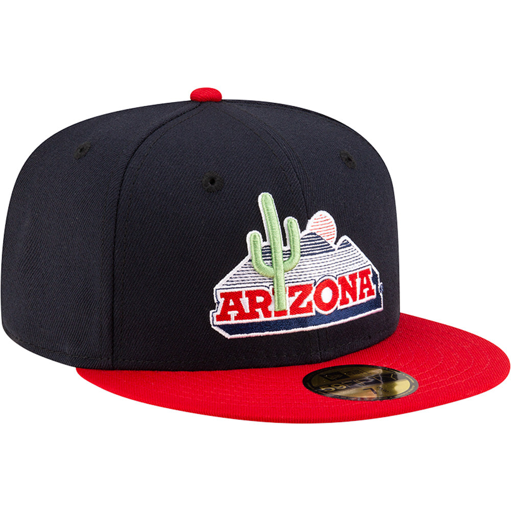 Gorra ajustada New Era 59FIFTY Vault bicolor de los Arizona Wildcats de la NCAA