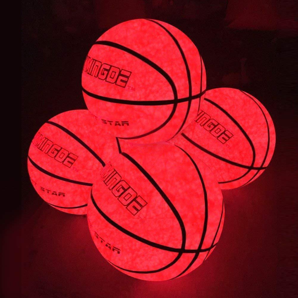Pallacanestro LED ad Alta Luminosità che Brilla al Buio + Set Rete Luminosa per Pallacanestro