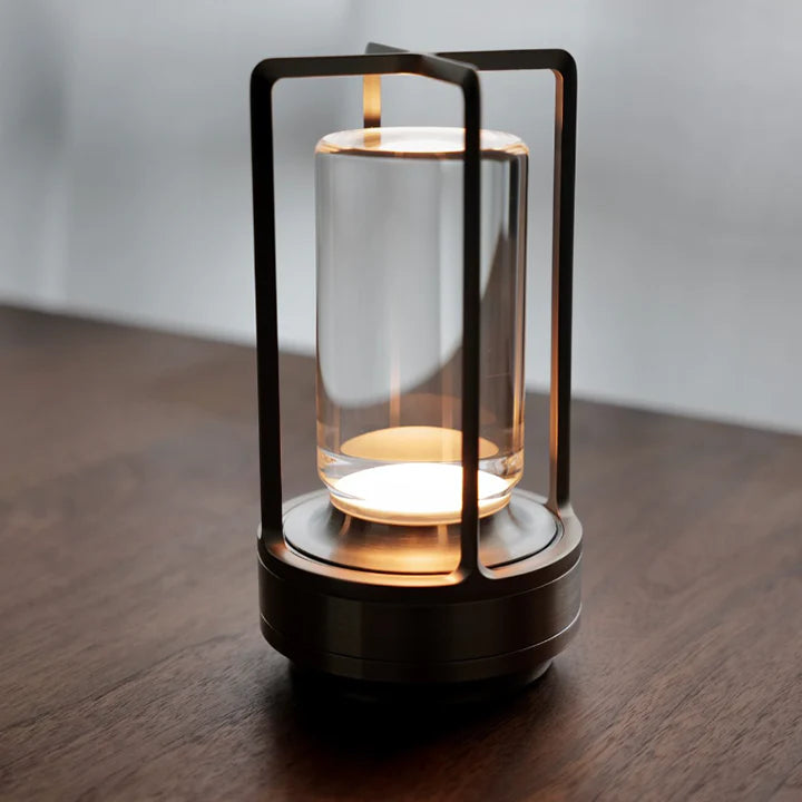 Lampada da tavolo LED moderna cilindrica wireless 1 luce